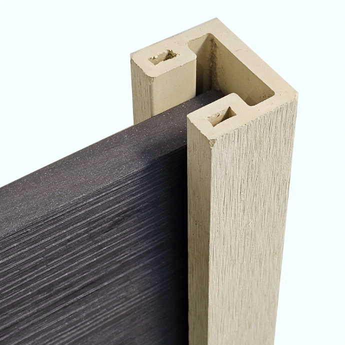 WPC U profil, kerítéspillérhez rögzíthető