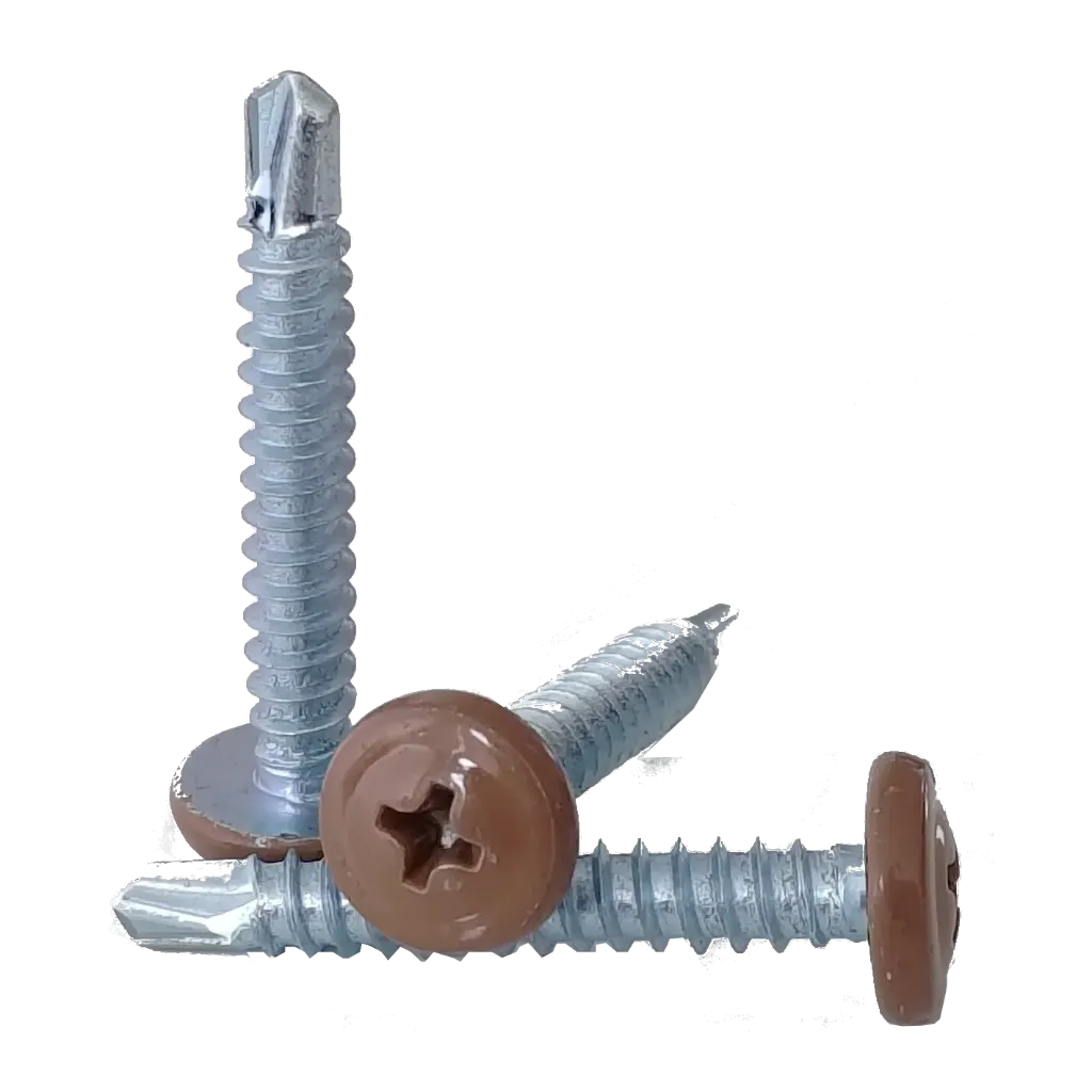 Színezett fejű csavarok Four Season WPC kerítésekhez (20 db/csomag) (csokoládébarna (01), 5x70 mm horganyzott kapupánt csavar)